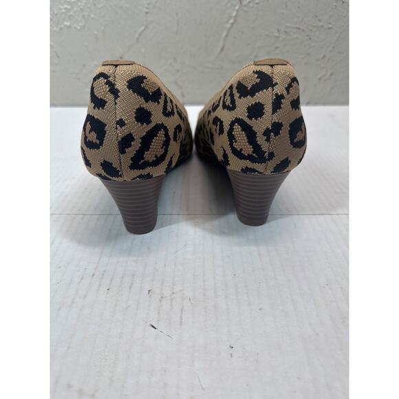 Vivaia Aria Wedge Pro Leopard Print Pointed Toe Heel Pumps Women’s EU 37.5 US 7 - Picture 2 of 4